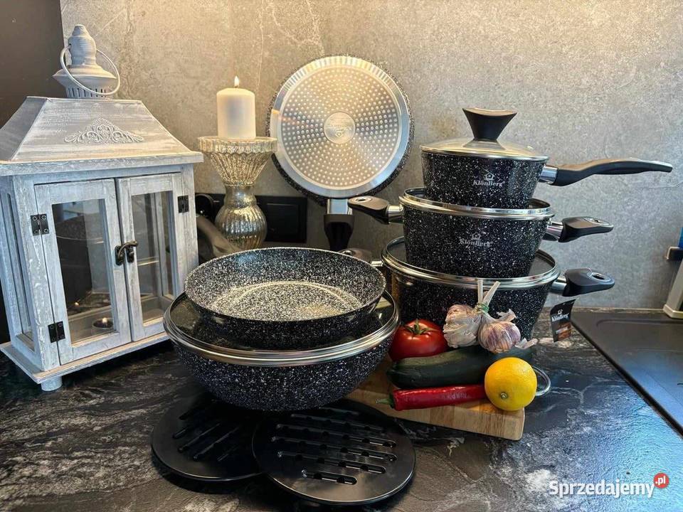 Zestaw garnków kompletny czarny 279zl Barlinek