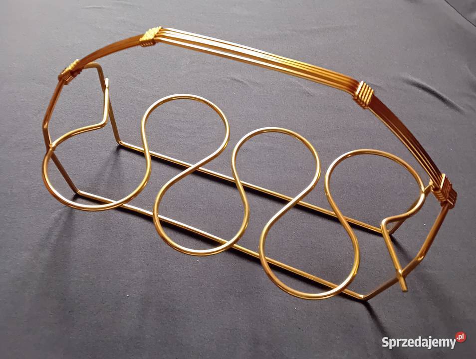 Metalowy stojak na 6 szklaneczek PRL Koźminek