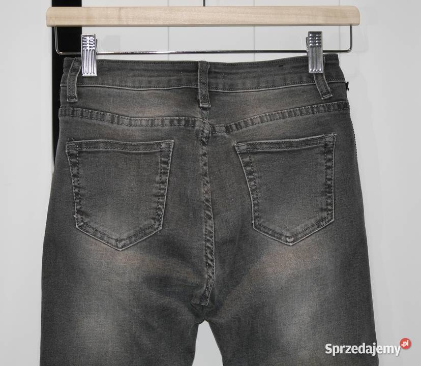 Spodnie rurki łańcuszek koraliki 36 S