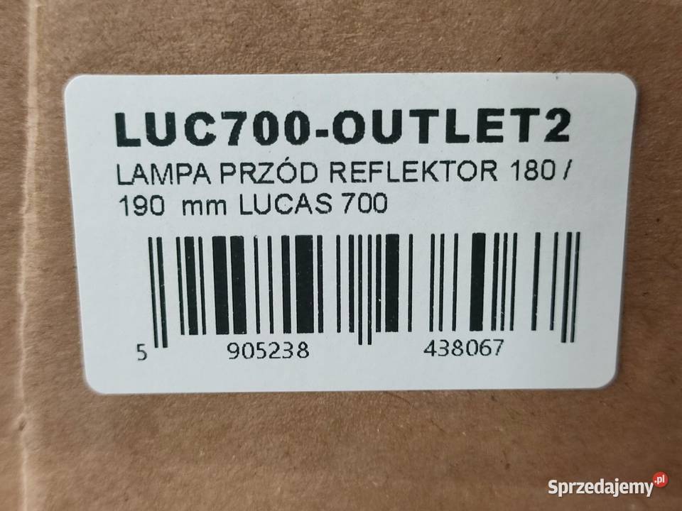 LAMPA PRZÓD REFLEKTOR 180 190mm LUCAS 700