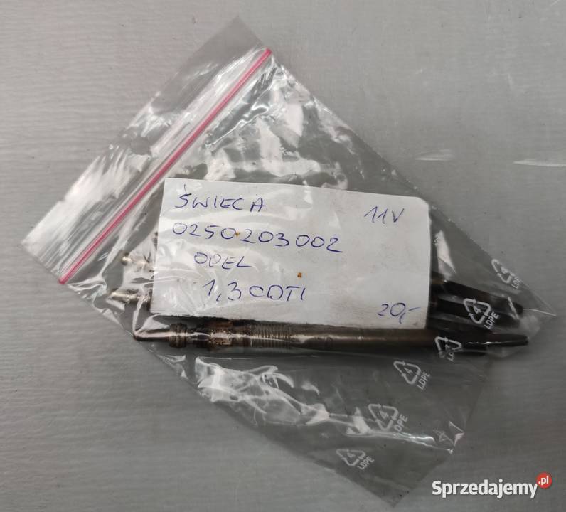 Świeca żarowa Opel 13 CDTI 11V 0250203002 Części samochodowe