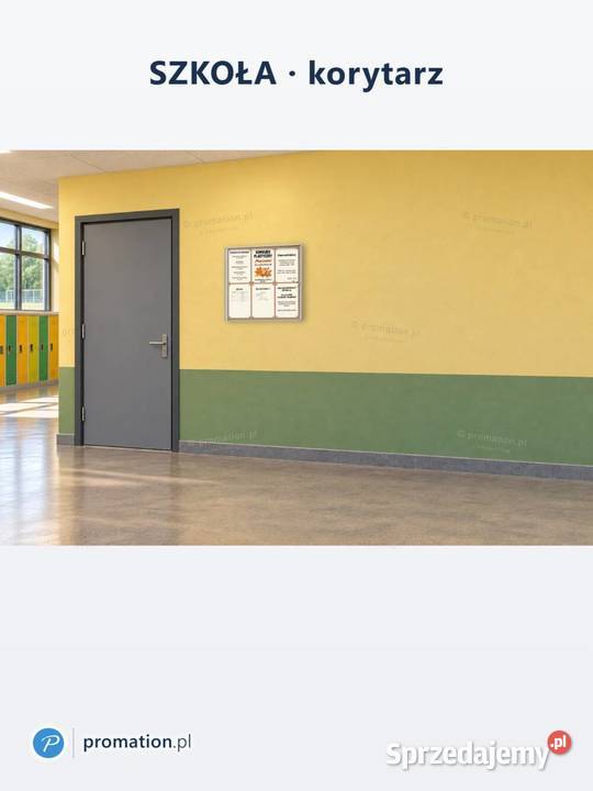Tablica ogłoszeniowa korkowa 6A4 do szkoły Biznes i Przemysł