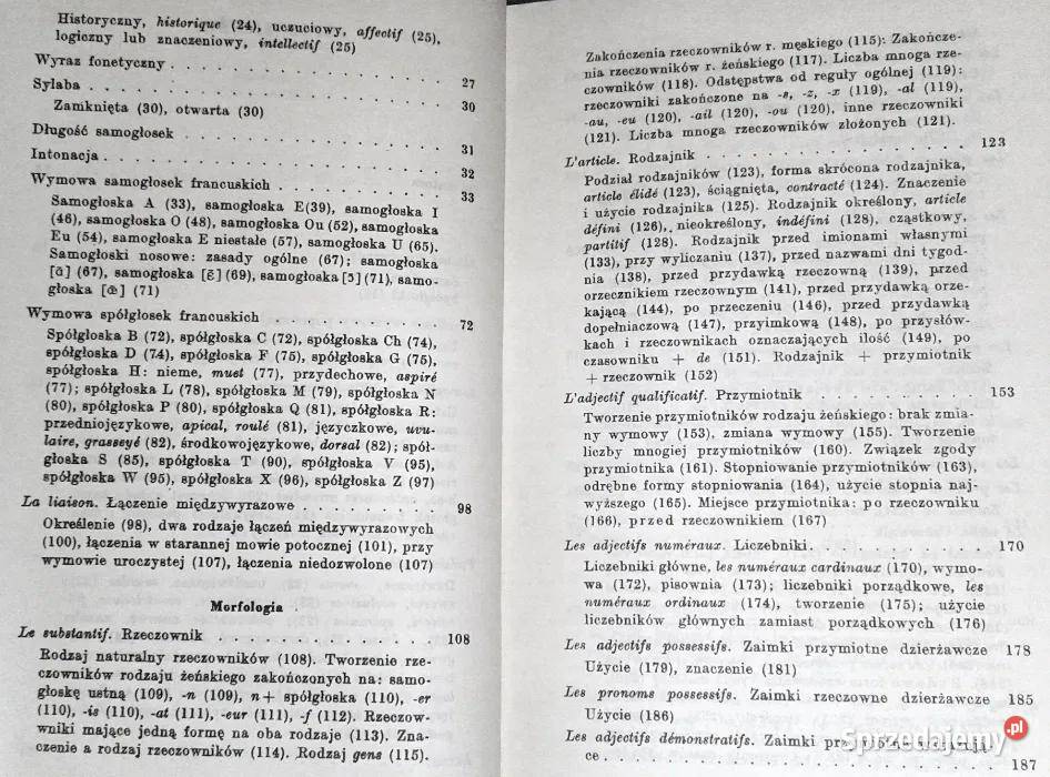 Zarys gramatyki francuskiej Henryk Łebek Chełm