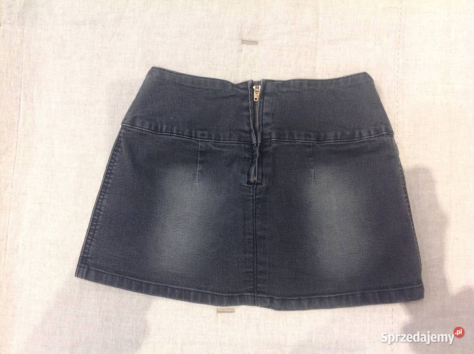 Mini spódniczka jeans damska HEIDI KLUM r XXS szary/srebrny lubuskie Nowa Sól