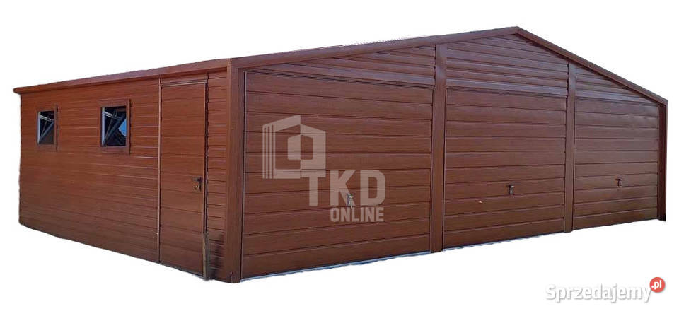 Garaż Blaszany 95x6 Brama drewnopodobny 2x okno Sieradz sprzedam