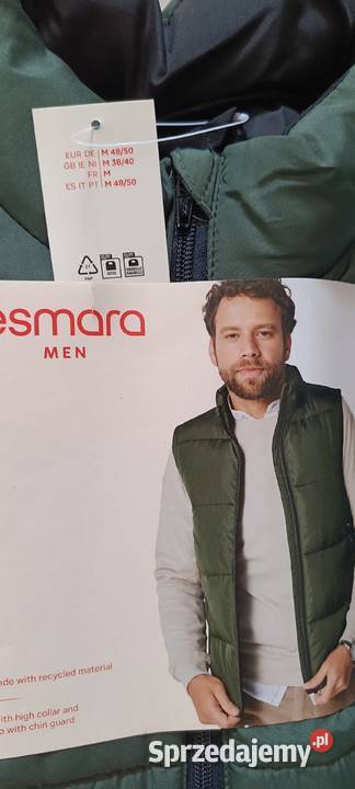 ESMARA Men kamizelka pikowana męska kolor zielony Odzież i bielizna męska Ełk