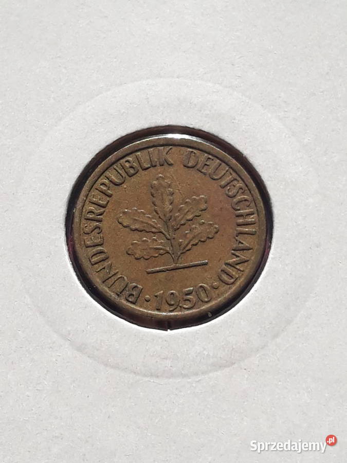 5 Fenigów RFN 1950 r men J Konin