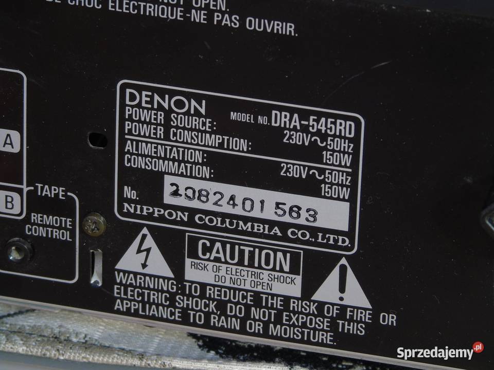 Amplituner Denon DRA545 RD sprawny DOSTAWA podkarpackie