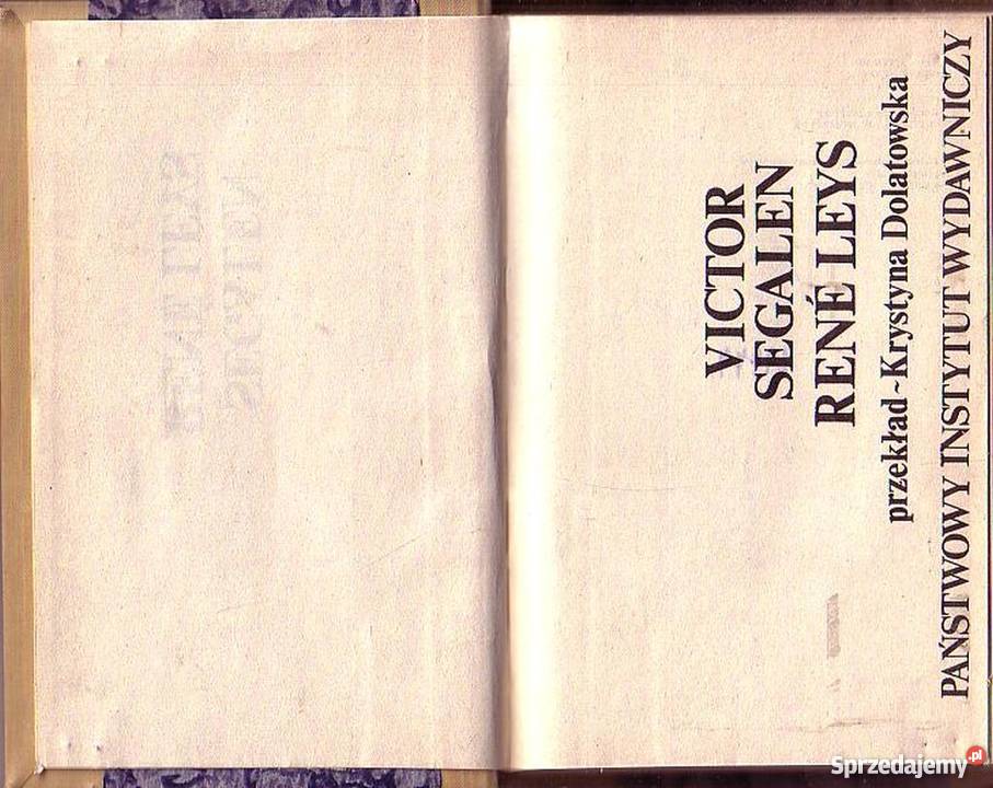 0730 RENE LEYS VICTOR SEGALEN Czyrna sprzedam