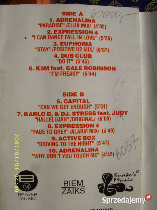 Pop kaseta Power hits edition VOL1 pop dolnośląskie