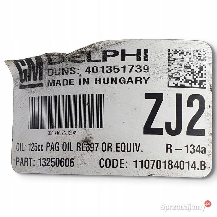 SPRĘŻARKA KLIMATYZACJI Opel Astra J Meriva B 17 Chełm