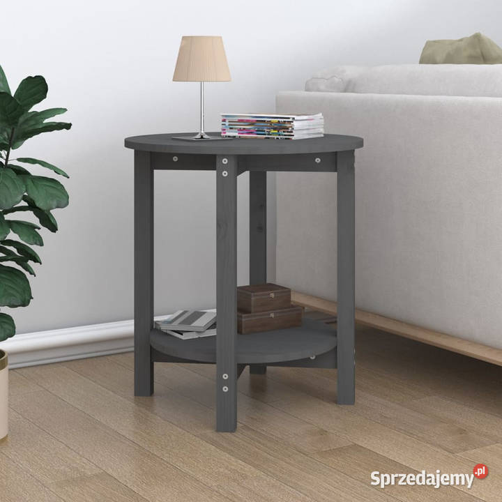 Stolik kawowy szary 55x60 lite drewno sosnowe Warszawa sprzedam