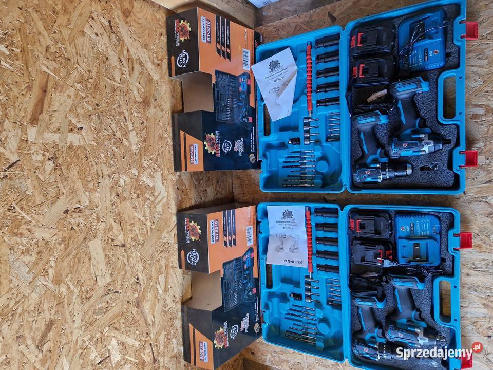 Zestaw narzędzi aku WKRĘTARKA KLUCZ UDAROWY Klucze udarowe Głogowa