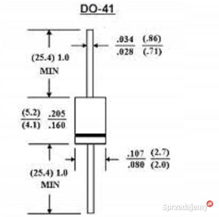 DIODA PROSTOWNICZA 1N4007 1A 1000V w obudowie Rewal