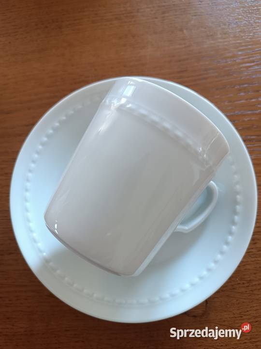 Biała filiżanka z podstawką Furstemberg Ropa