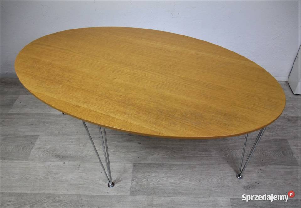 Owalny stół kawowylata 80
