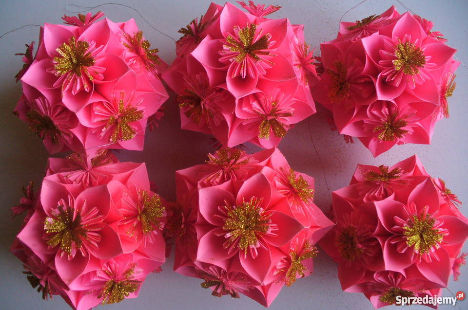 BOMBKIOZDOBY ŚWIĄTECZNE ORIGAMI KUSUDAMAKOMPLET Brzozów