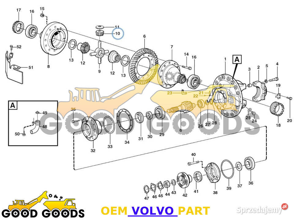 VOLVO KOŁO ZĘBATE SATELITA MECHANIZMU Władysławów