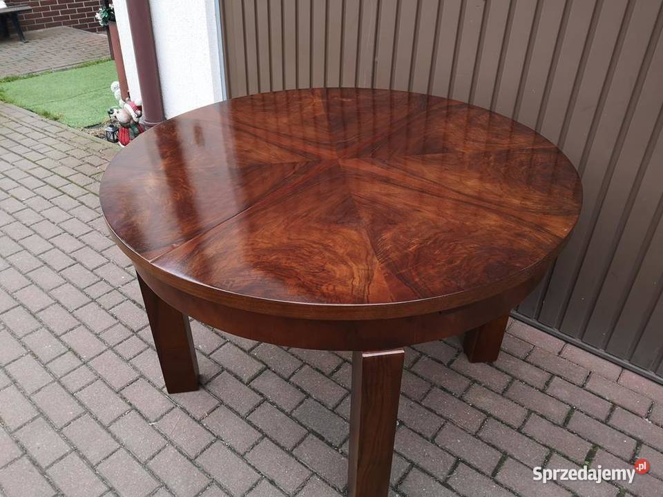 Stół ArtDeco Orzech Zgrabny Antyk Stary Meble wielkopolskie Swarzędz