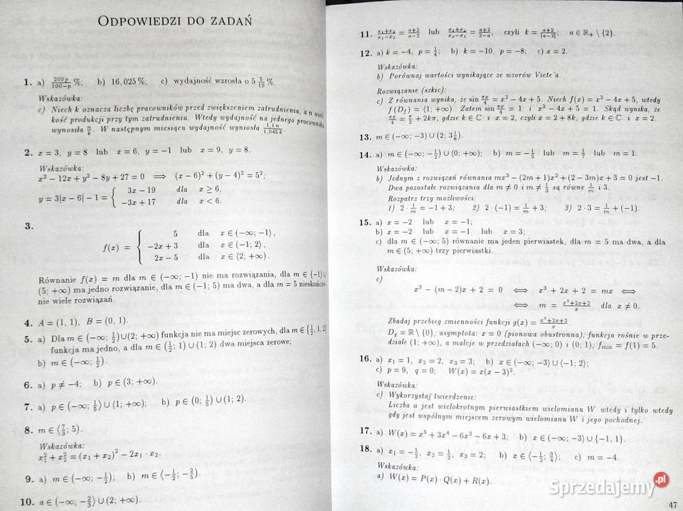 Zbiór zadań i zagadnień maturalnych z matematyki lubelskie Chełm