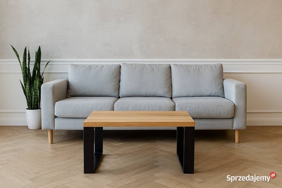 Stolik Kawowy Dębowy LOFT Ława 100 Lite Drewno 50cm Warszawa