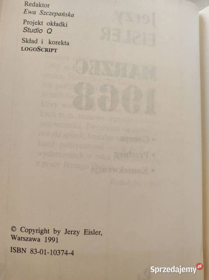 Marzec 1968 Jerzy Eisler ISBN 9788378819134 Kielce