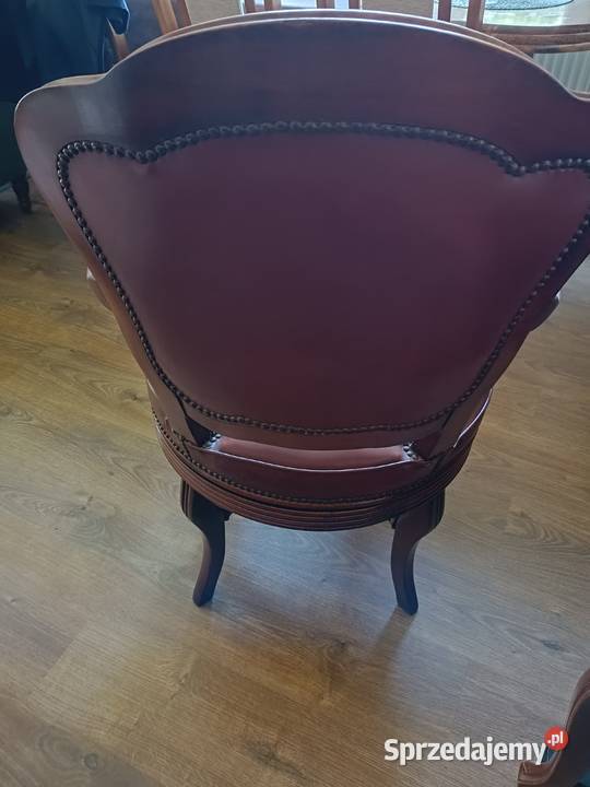 Stary gabinetowy fotel ludwikowski obrotowy 63cm kujawsko-pomorskie Lipno