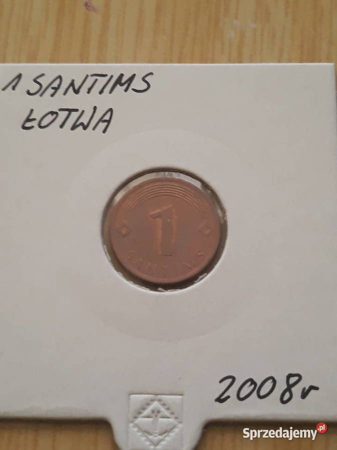 1 Santimi Łotwa 2008 r UNC Konin