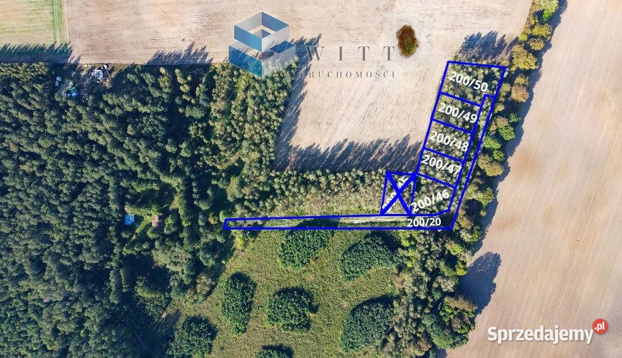 Grunt 1148m2 Mokiny szambo Sprzedaż warmińsko-mazurskie