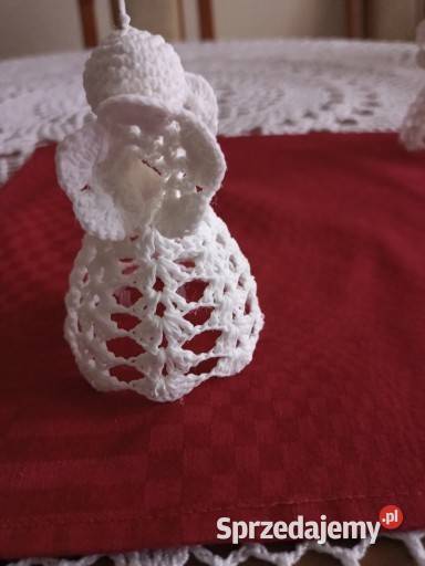 Aniołki szydełkowe ręcznie robione usztywnione Wyposażenie wnętrz Częstochowa
