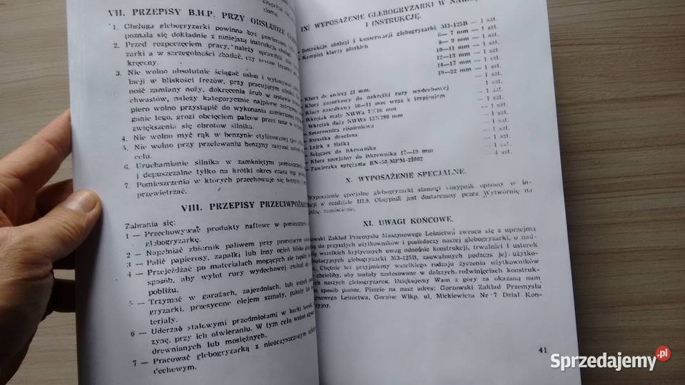 Mrówka m3 125B instrukcja obsługi Stalowa Wola sprzedam
