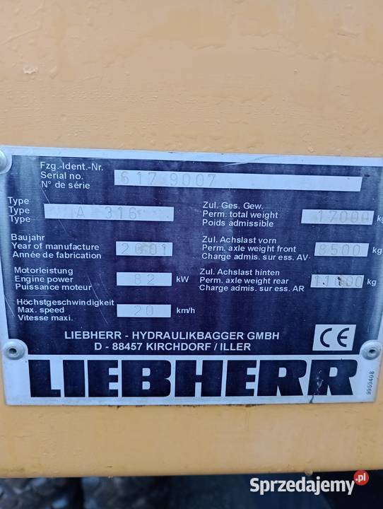 Liebherr 316 nie Biłgoraj