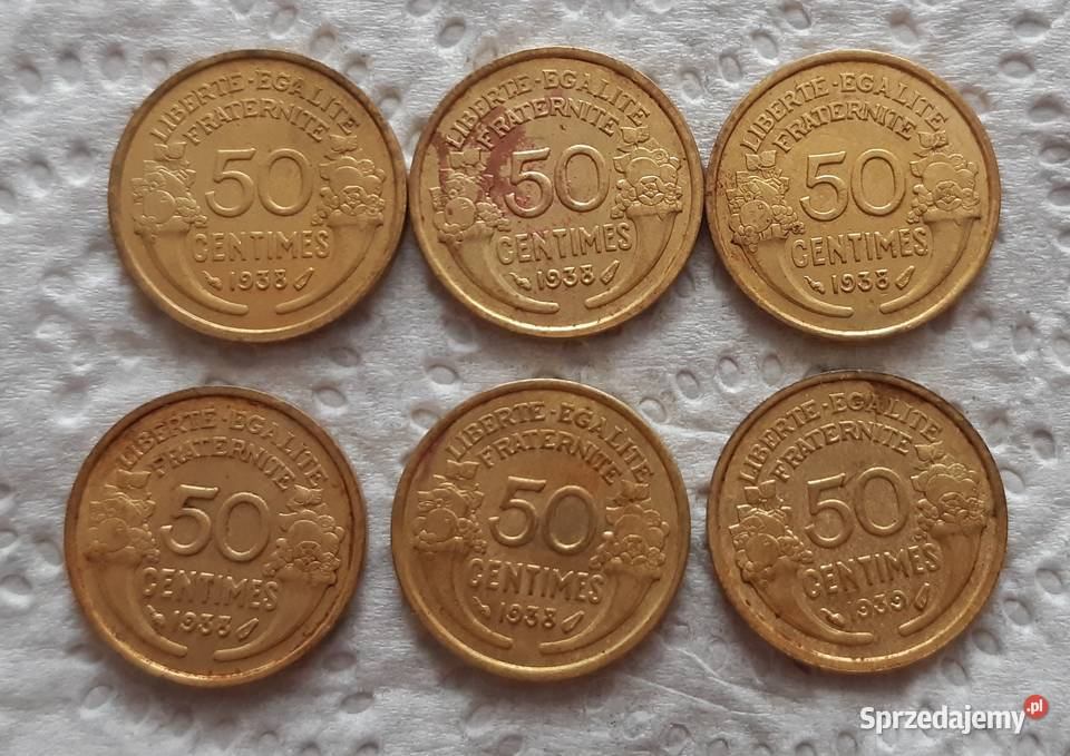 50 centimes Francja 1933r Tarnów