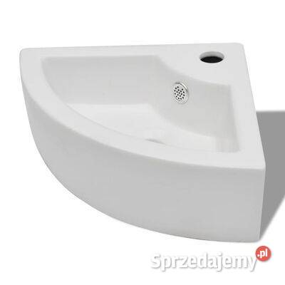 vidaXL Umywalka z przelewem 45 x 32 x 125 biała