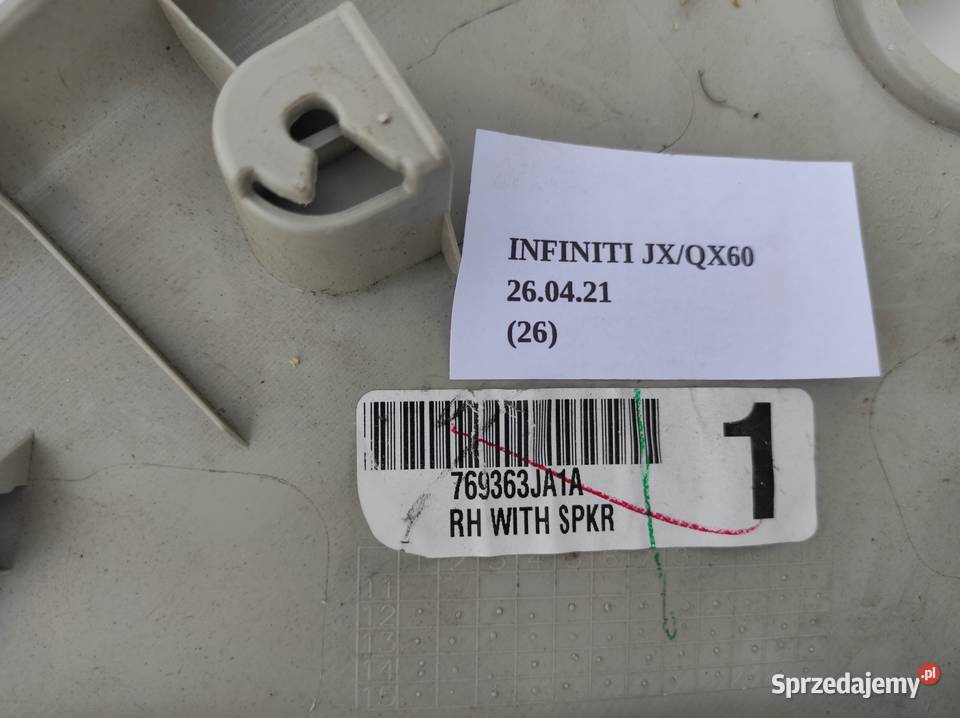 OSŁONA SŁUPKA TYLNEGO PRAWA INFINITI QX60 JX sprzedam