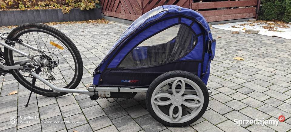 Riksza do roweru dwójki dzieci Części i akcesoria sprzedam