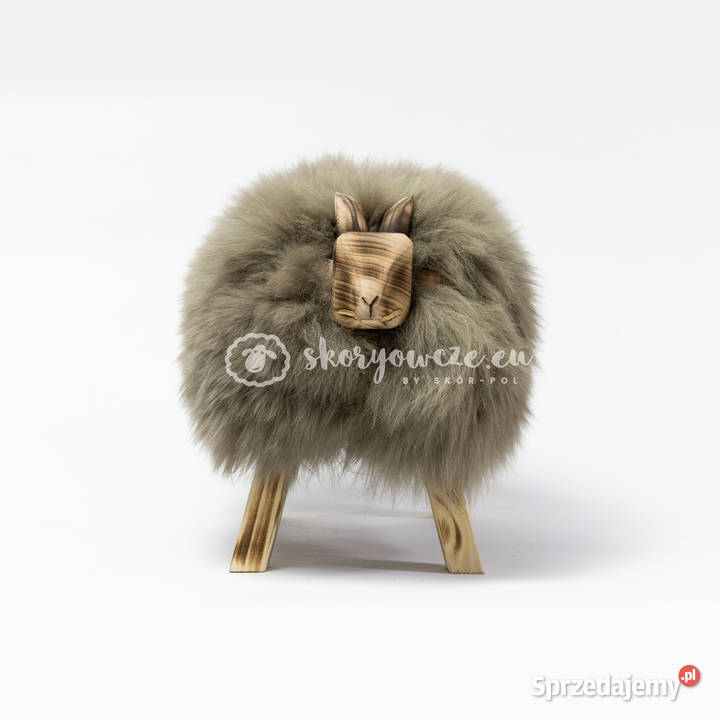 Krzesło baranek dekoracyjny szaro brązowy taupe Figurki i rzeźby Szaflary