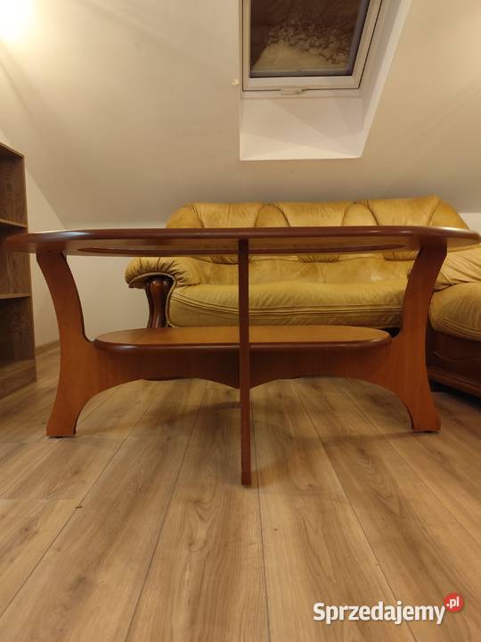 Stolik kawowy ława owalna 130x80 orzech 130cm Bobrowiec