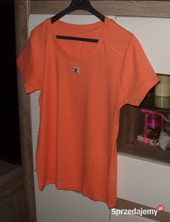 Prążkowana pomarańczowa bluzeczka r LXL Rozmiar 40(L) Moda i Styl Rawicz sprzedam