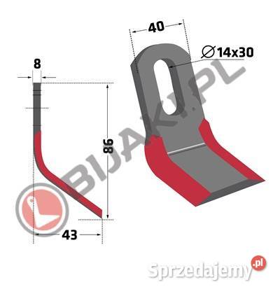 Nóż Y FEI46 do kosiarek bijakowych Ferri