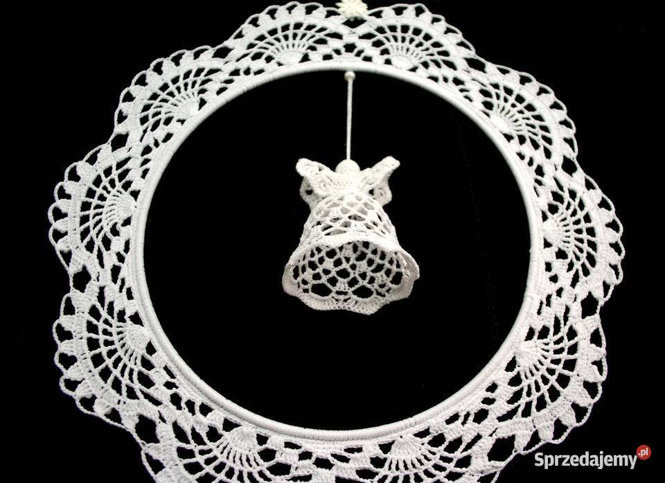 Zawieszka ozdoba na okno szydełkowa Anioł 31 opolskie Kluczbork