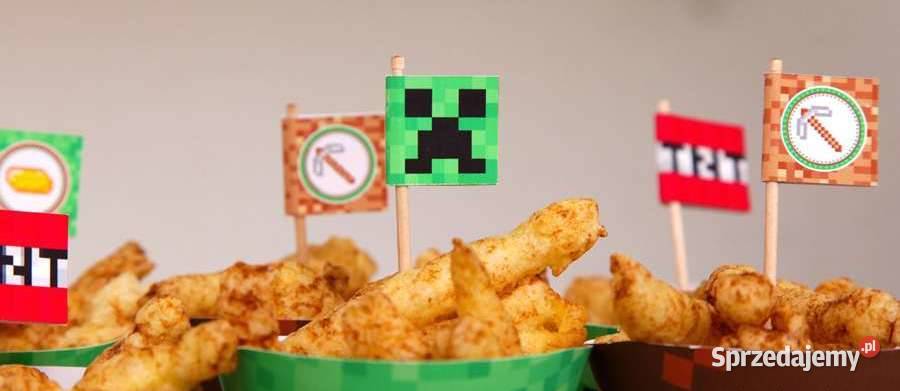 Minecraft szablony słodki stół urodziny Poznań