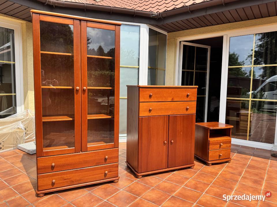 Komoda sosnowa drewniana Skalik kolor olcha Sulbiny