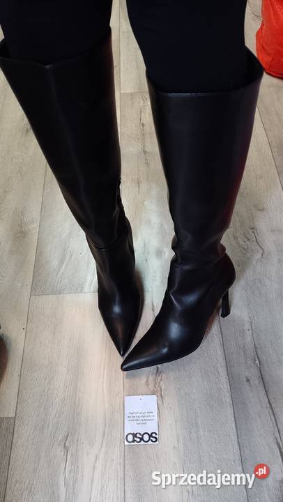 41 ASOS Design Czarne Kozaki szpilki wieczorowe Kraków