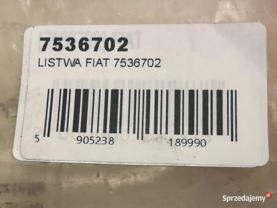 LISTWA DRZWI LEWY TYŁ FIAT UNO 1983 NOWA sprzedam