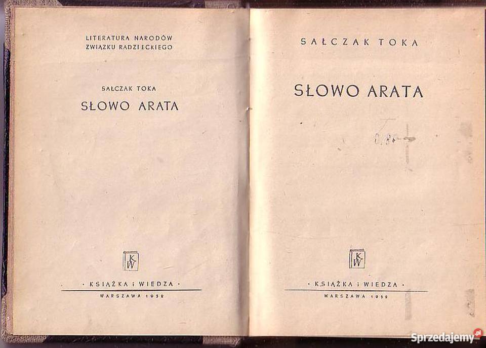 0108 SŁOWO ARATA SAŁCZAK TOKA Czyrna sprzedam