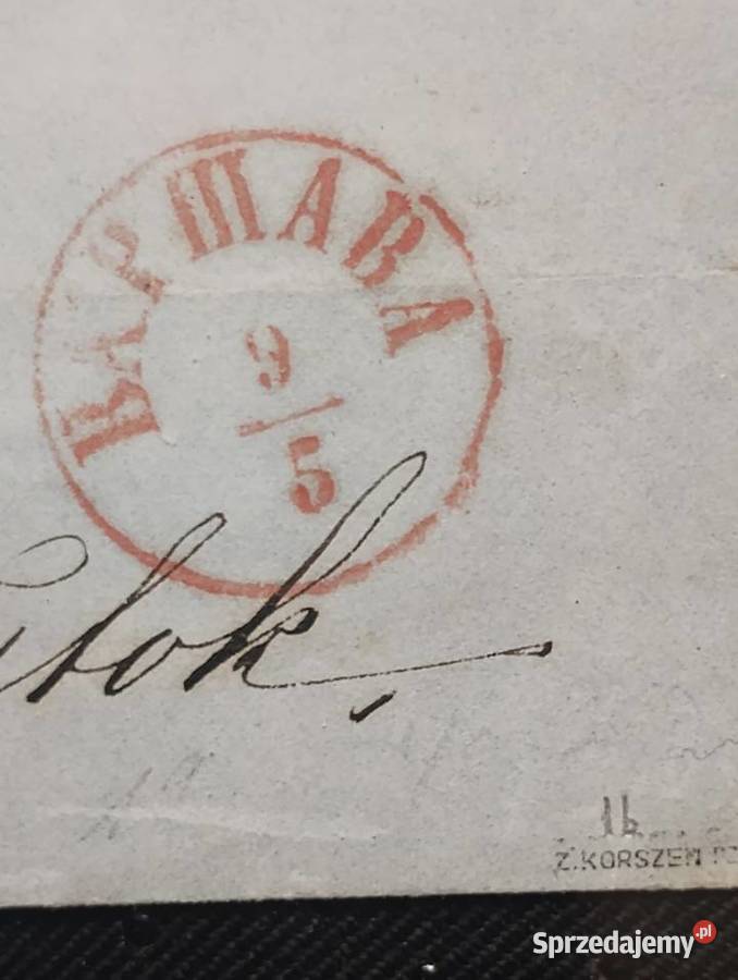 Koperta z Fi 1B Królestwo Polskie 1860 Gwarancja Konin