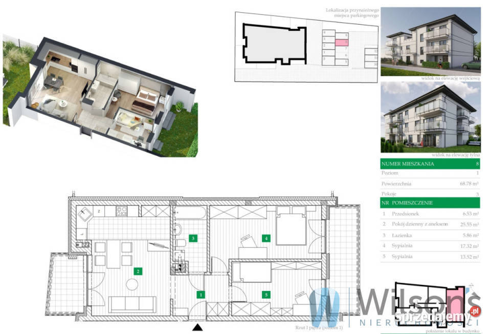 Mieszkanie Marki Promienna 6878m2 3pokojowe