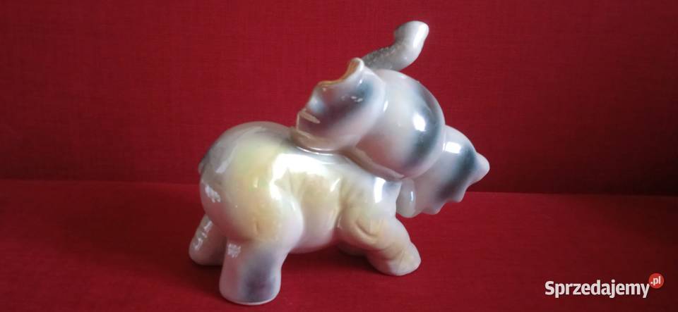 Figurki Słoni z ceramiki Świdnica