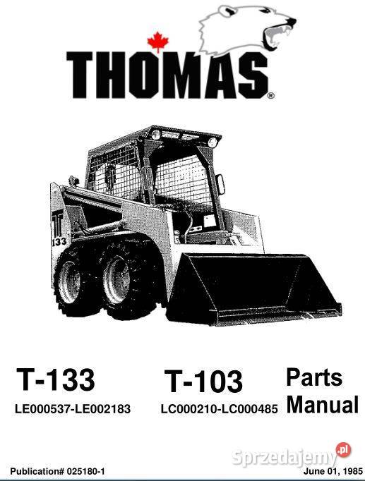 Thomas T103 instrukcja napraw katalog części Poradniki, albumy i reportaże Kielce